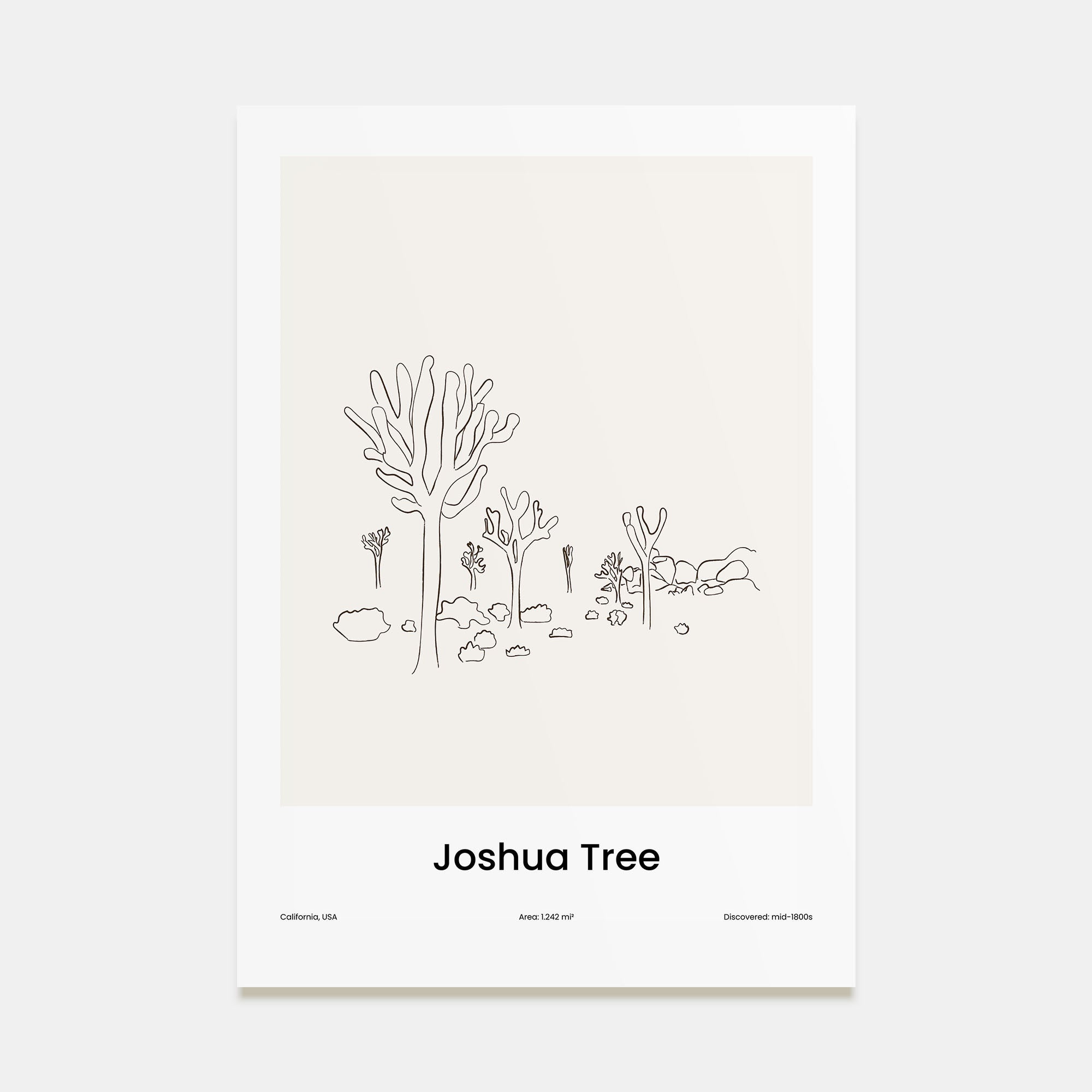 Joshua Tree National Park Drawn Poster