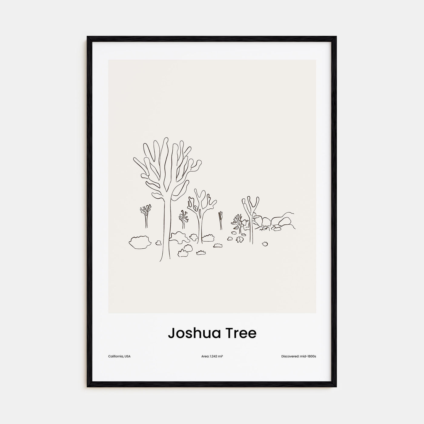 Joshua Tree National Park Drawn Poster