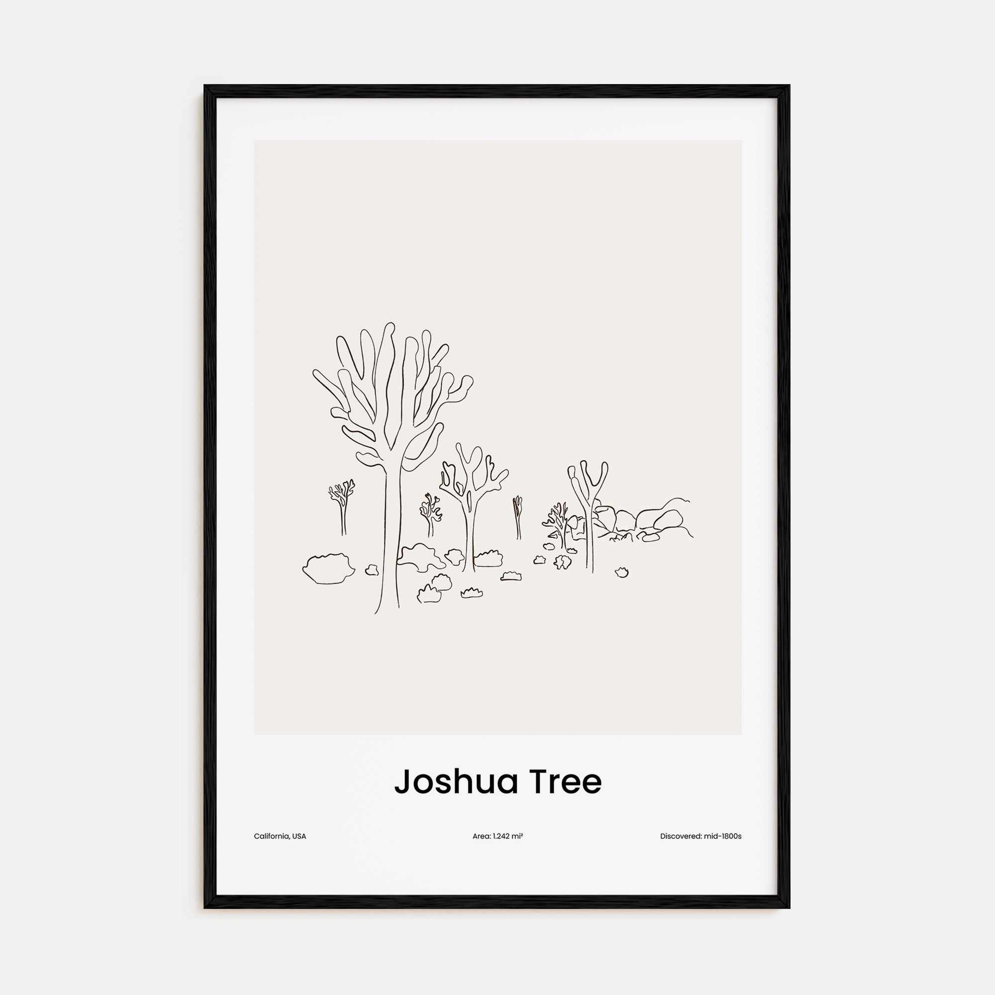 Joshua Tree National Park Drawn Poster