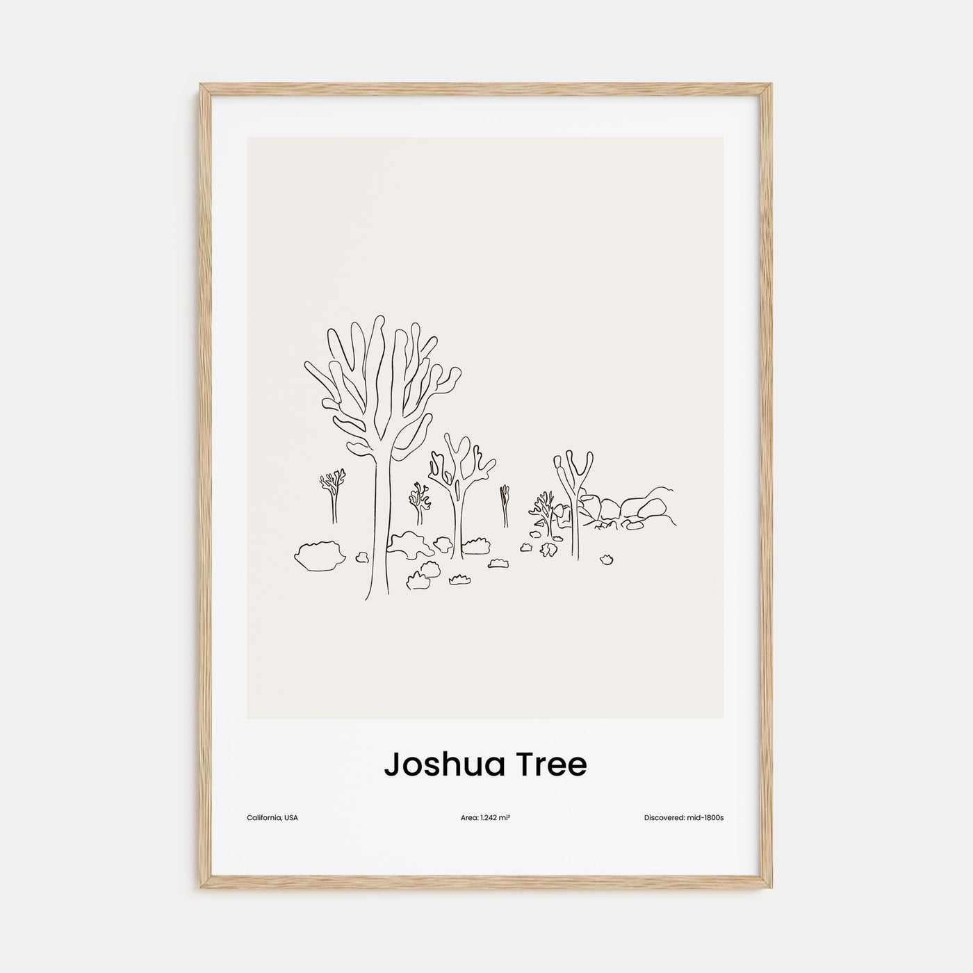 Joshua Tree National Park Drawn Poster