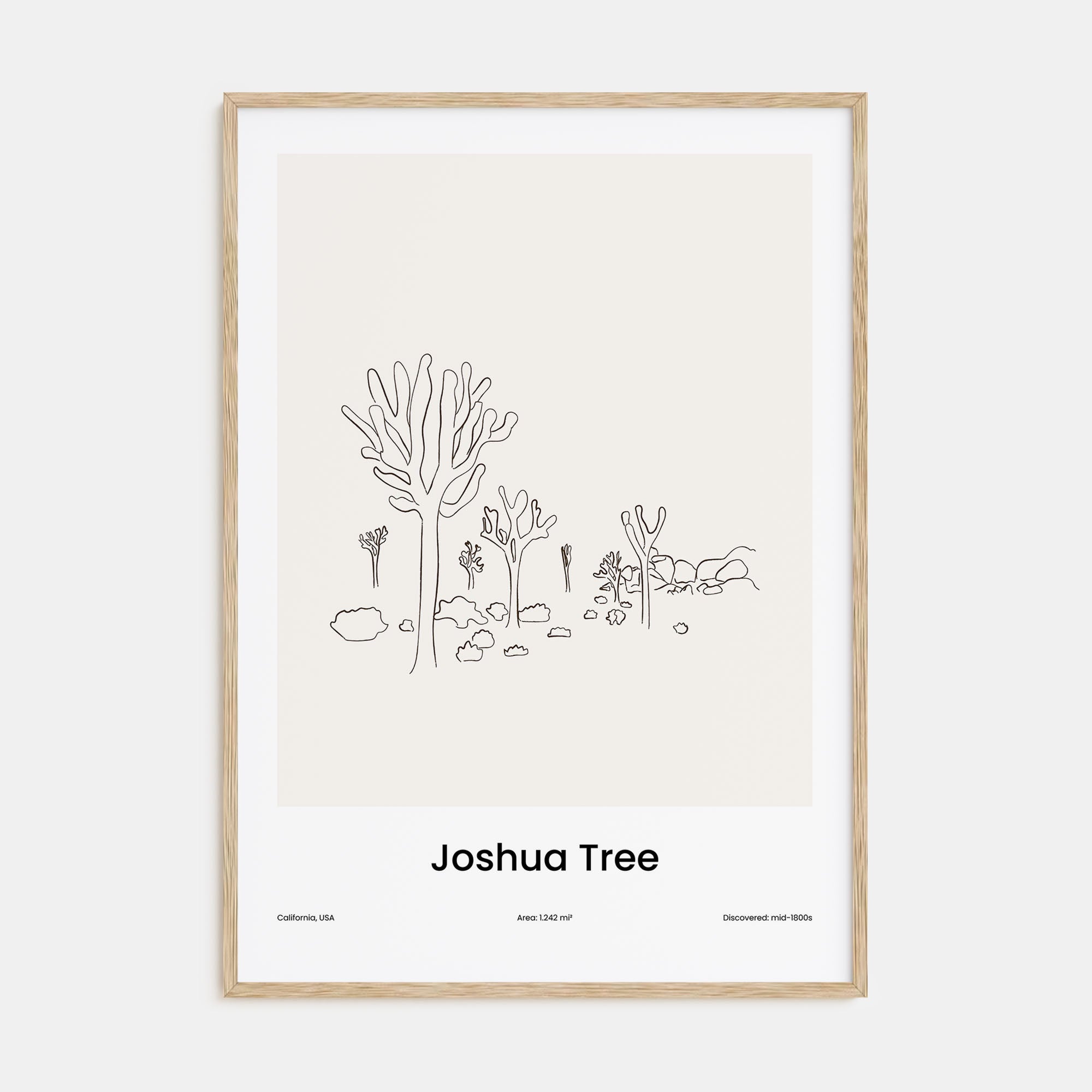 Joshua Tree National Park Drawn Poster