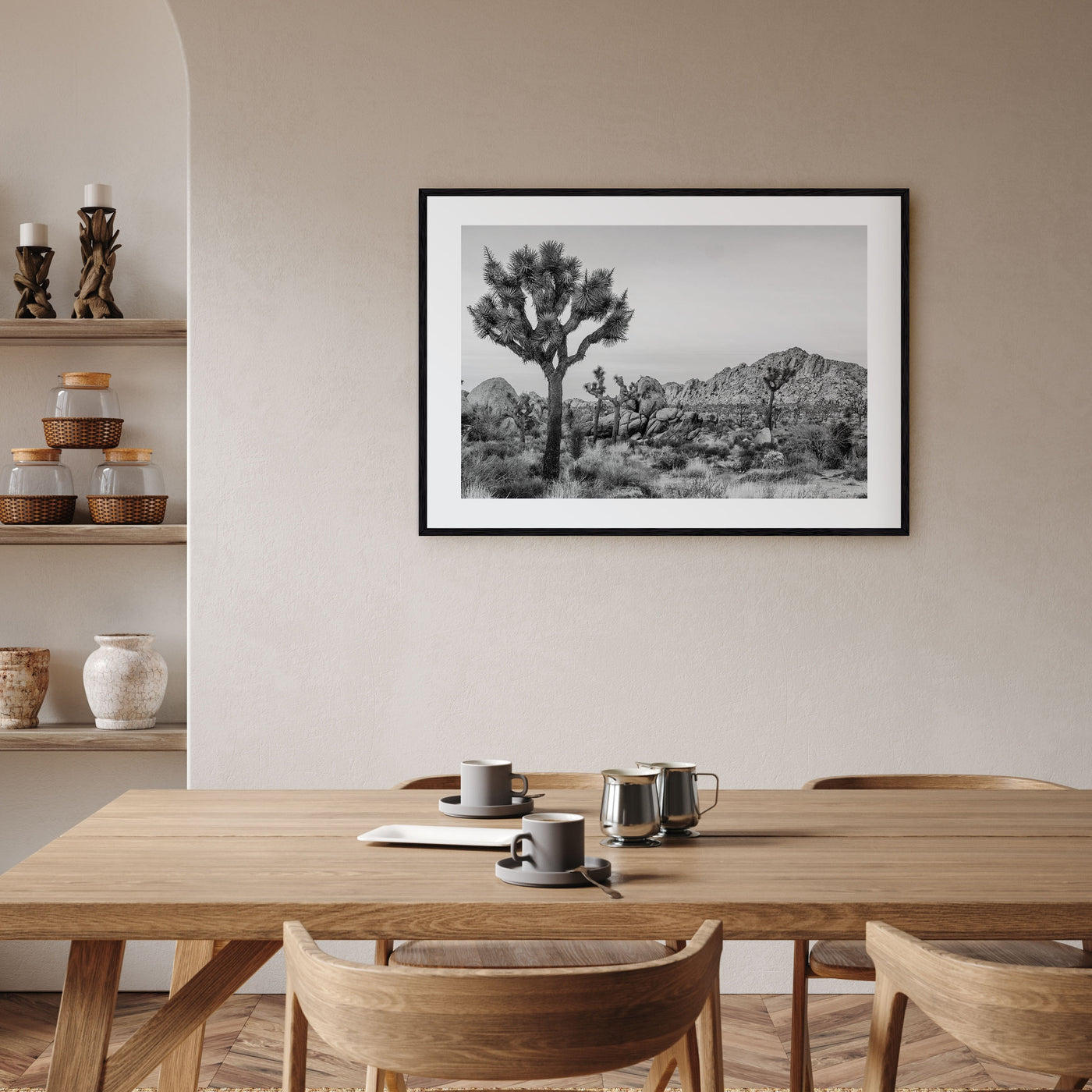 Joshua Tree National Park Landscape B&W No 2 Poster
