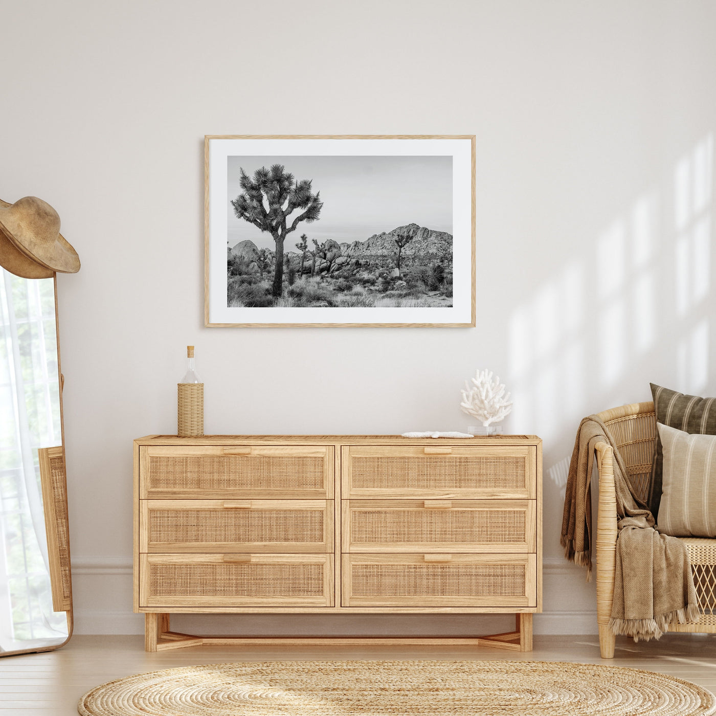 Joshua Tree National Park Landscape B&W No 2 Poster
