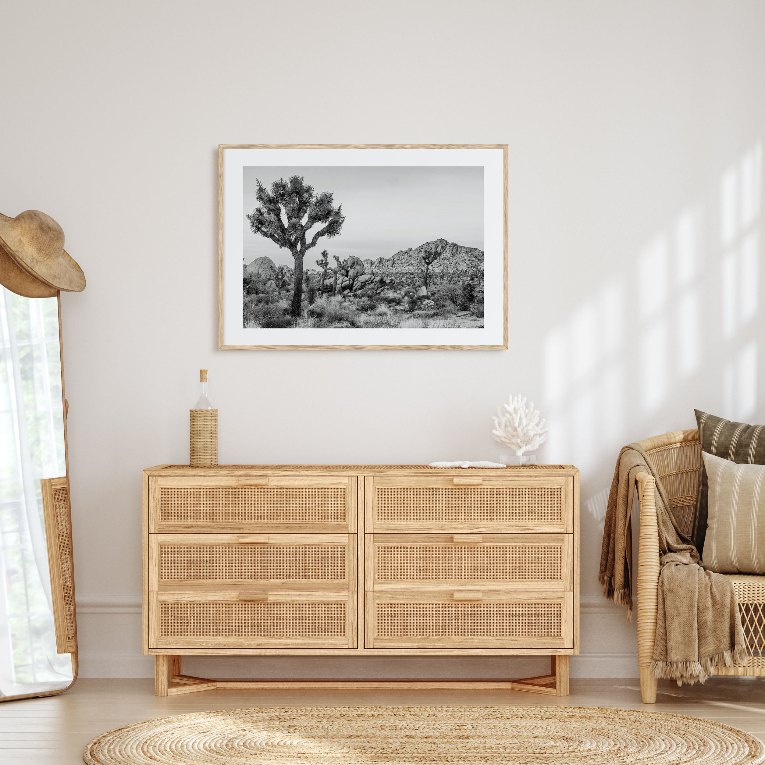 Joshua Tree National Park Landscape B&W No 2 Poster