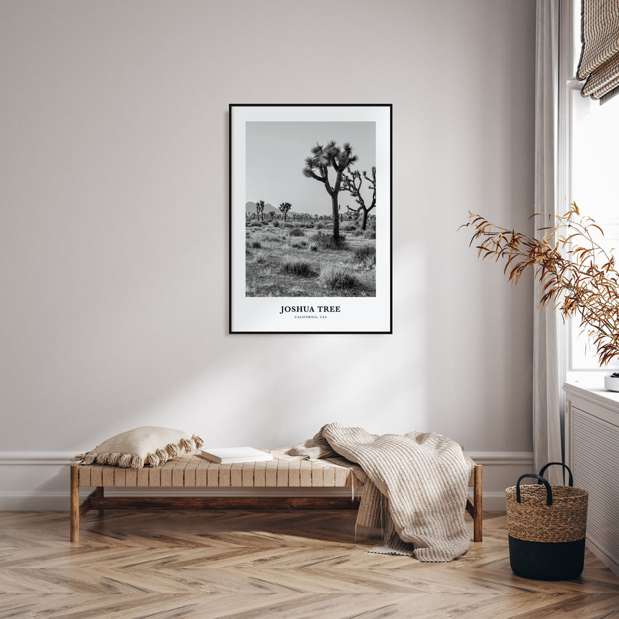 Joshua Tree National Park Portrait B&W No 1 Poster