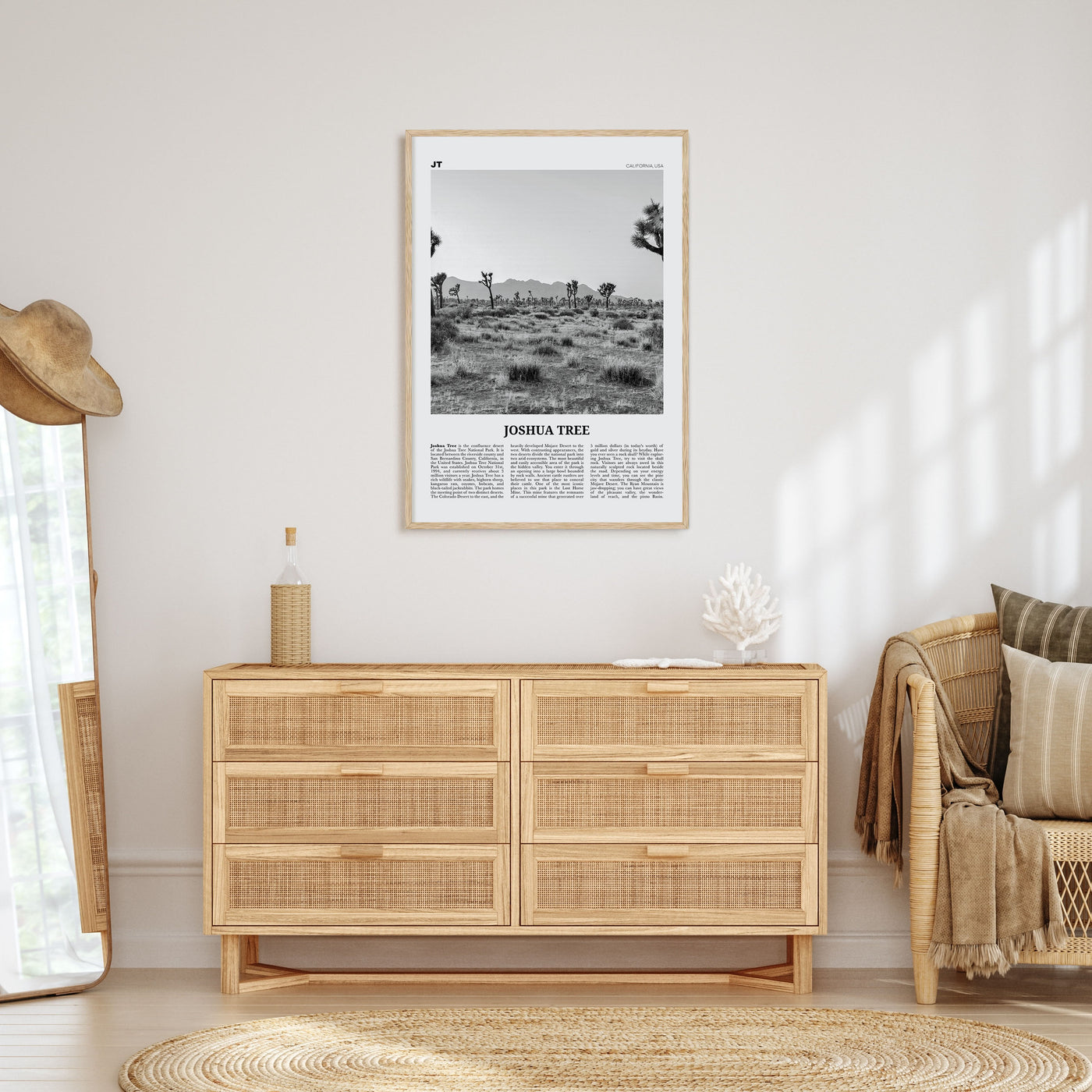 Joshua Tree National Park Travel B&W No 1 Poster