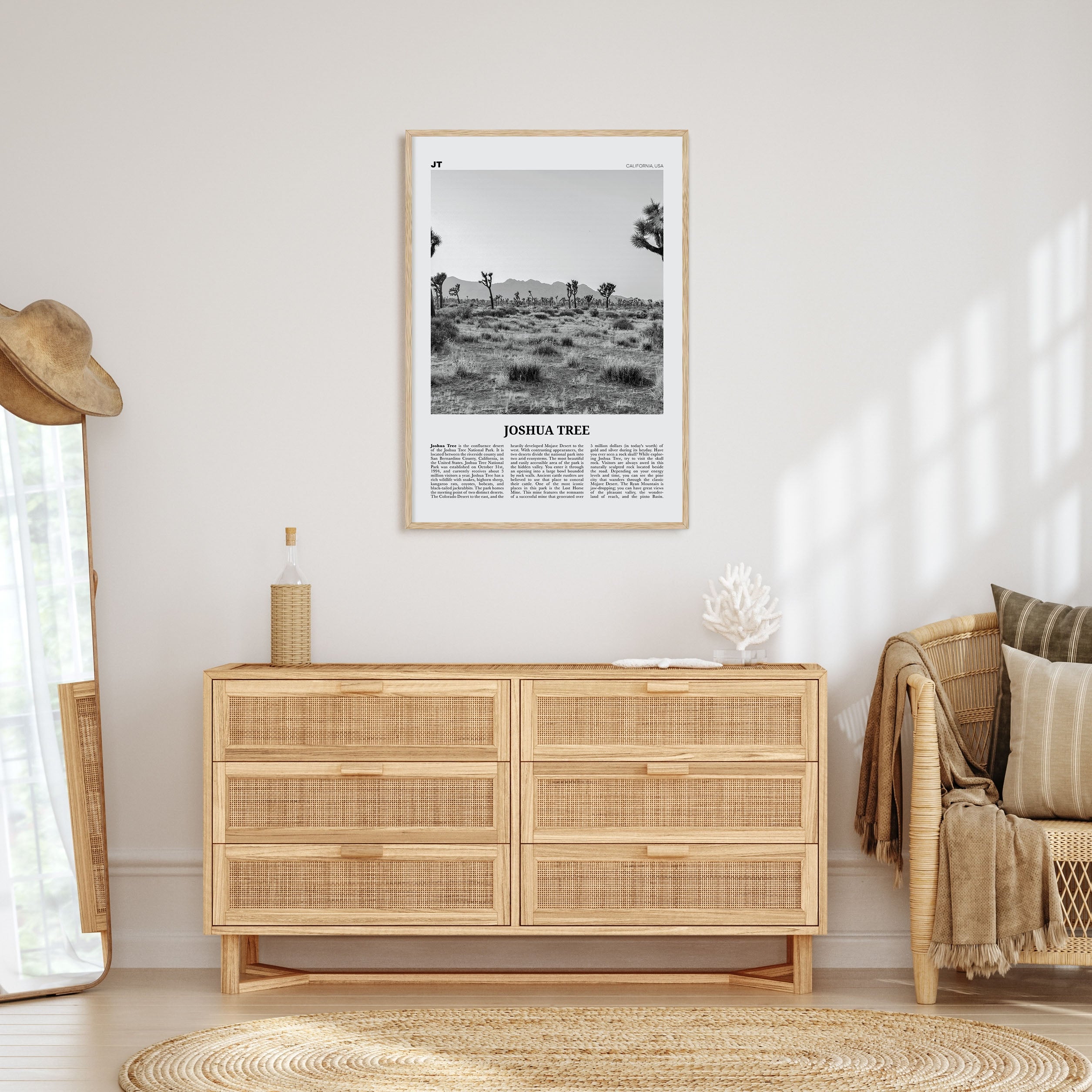 Joshua Tree National Park Travel B&W No 1 Poster