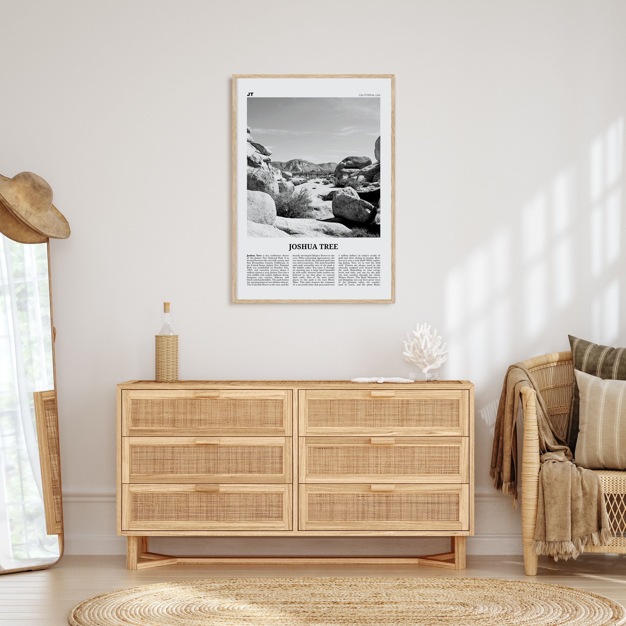 Joshua Tree National Park Travel B&W No 2 Poster