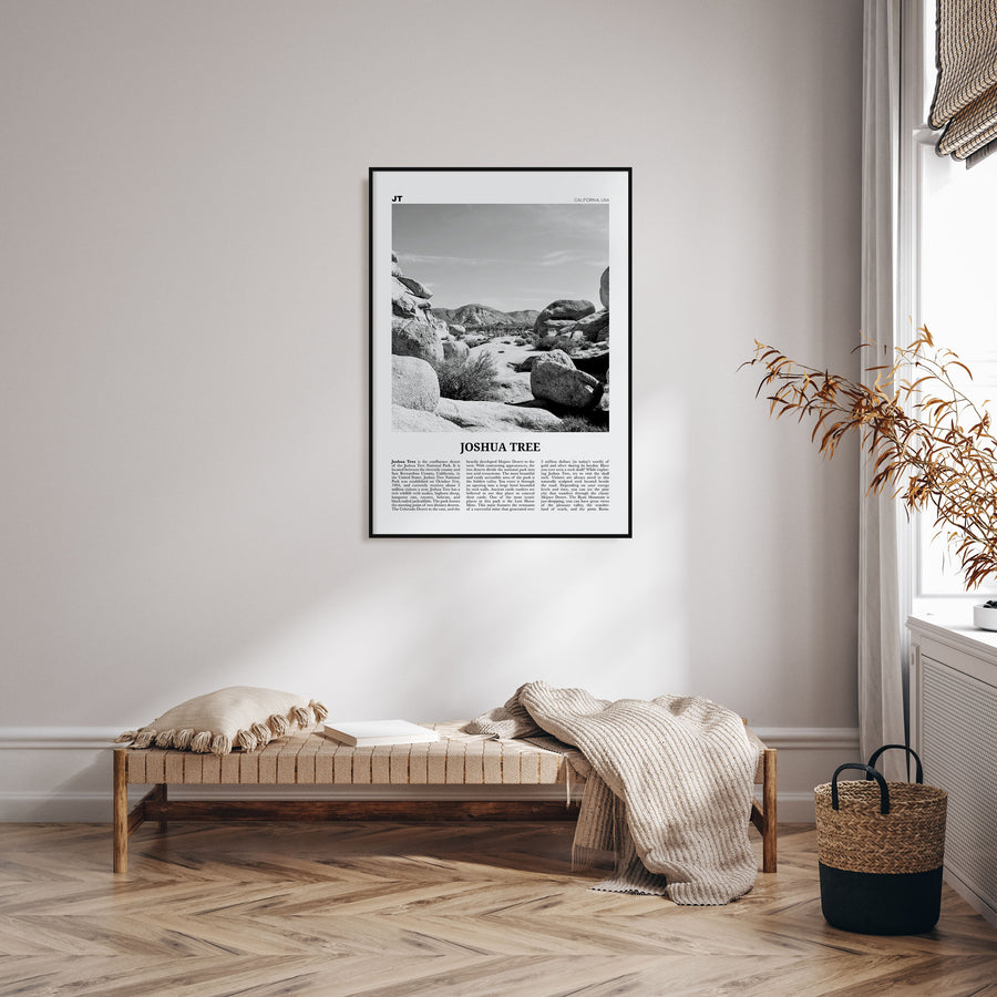 Joshua Tree National Park Travel B&W No 2 Poster