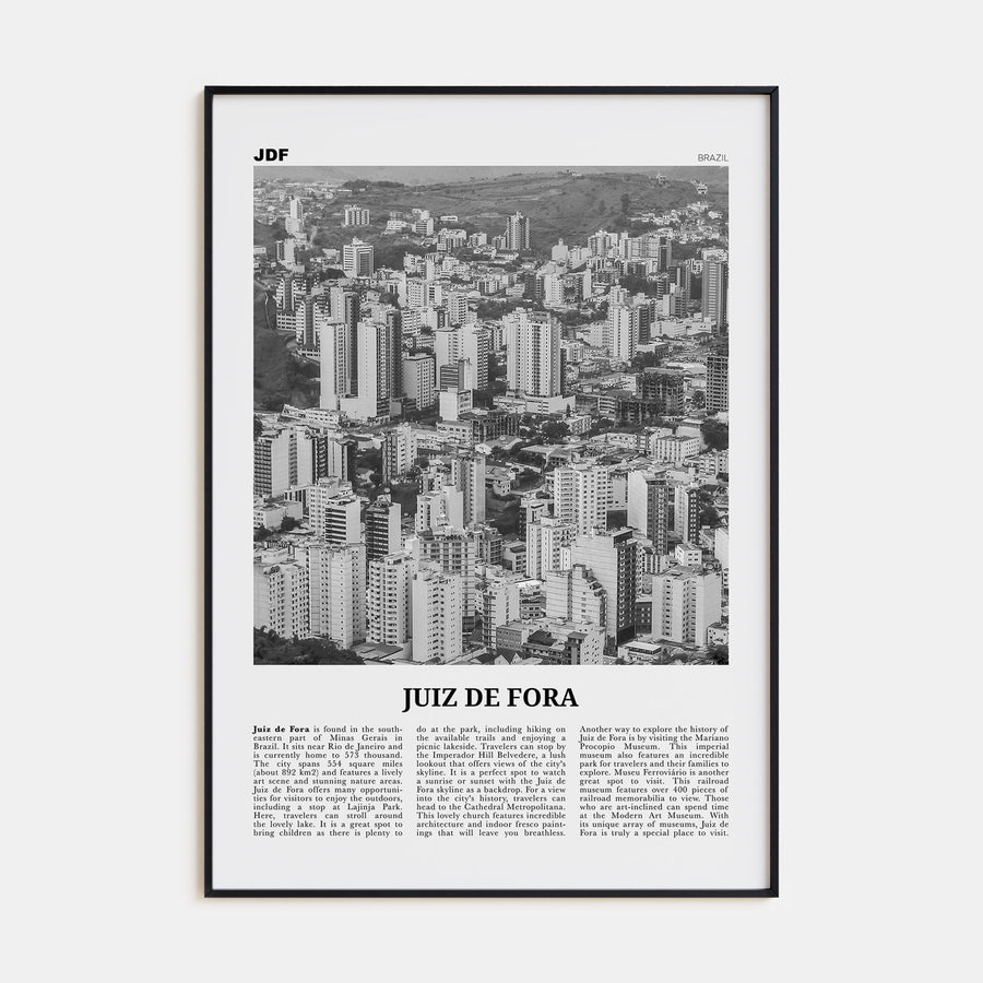 Juiz de Fora Travel B&W Poster