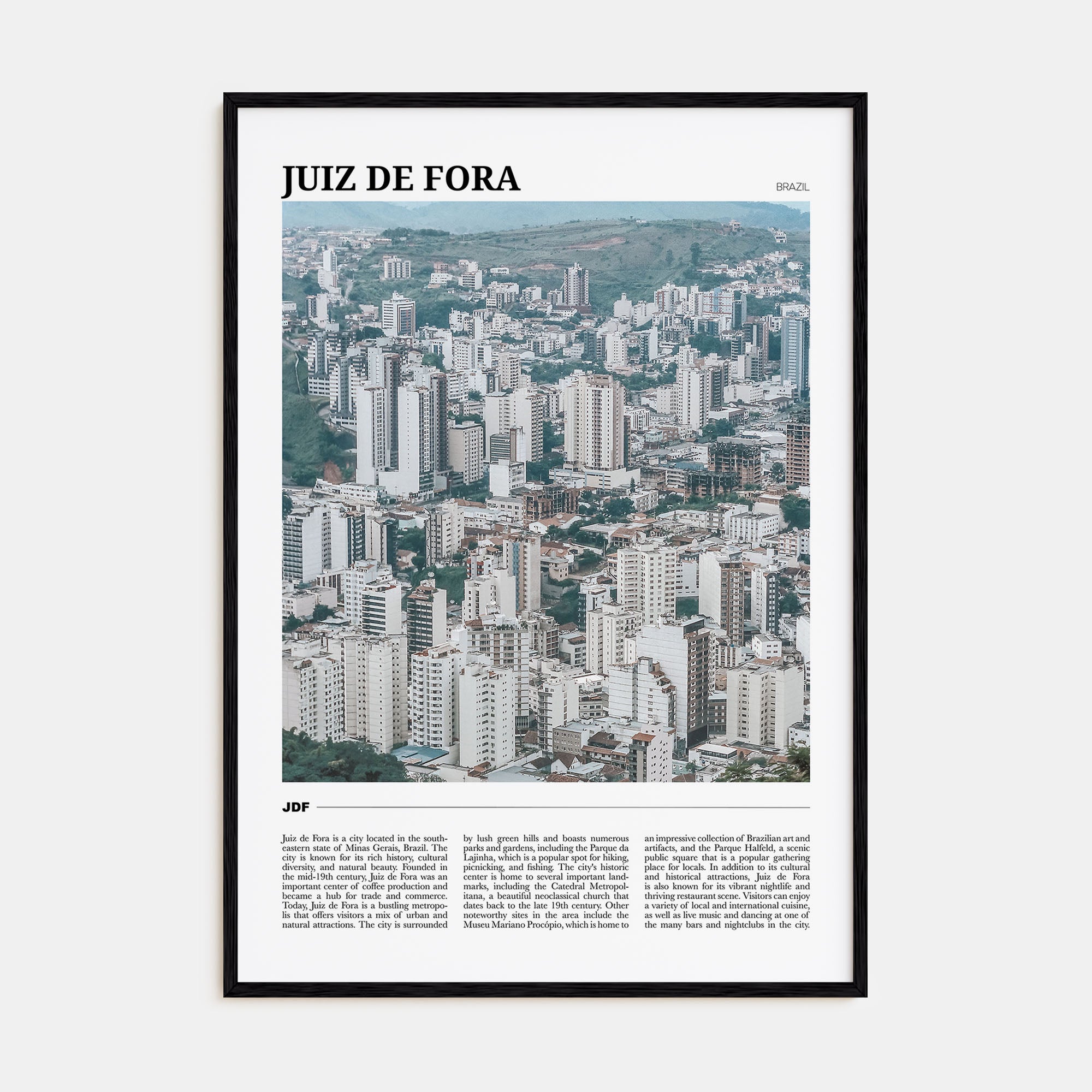 Juiz de Fora Travel Color Poster
