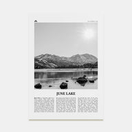 June Lake Travel B&W Poster