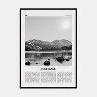 June Lake Travel B&W Poster