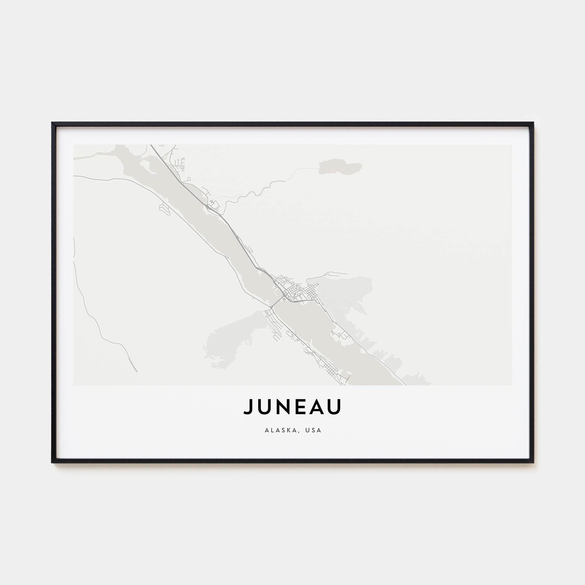 Juneau Map Landscape Poster