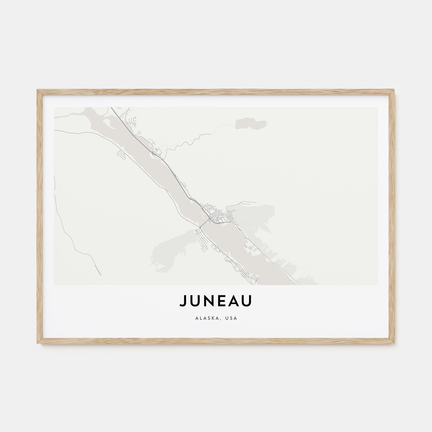 Juneau Map Landscape Poster