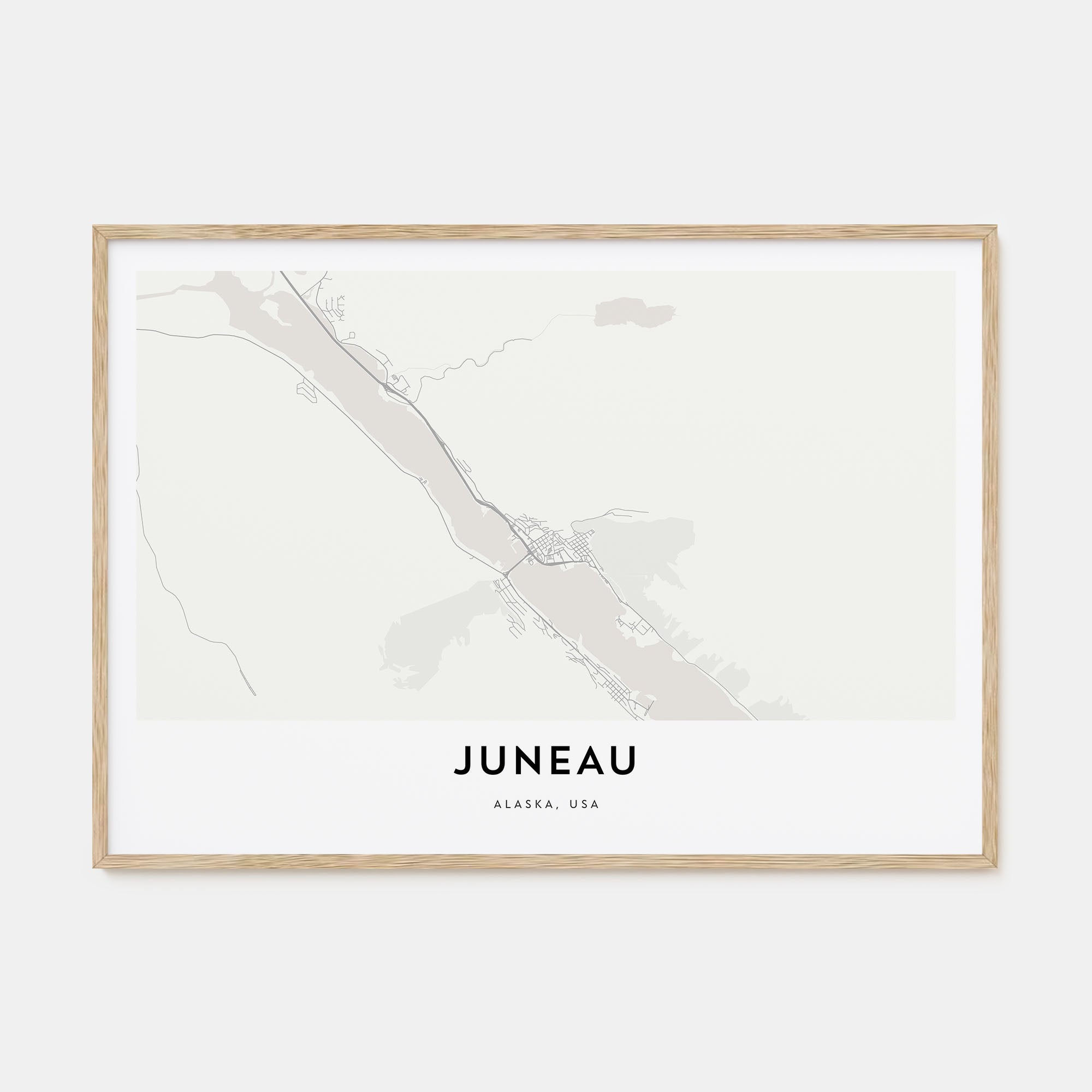 Juneau Map Landscape Poster