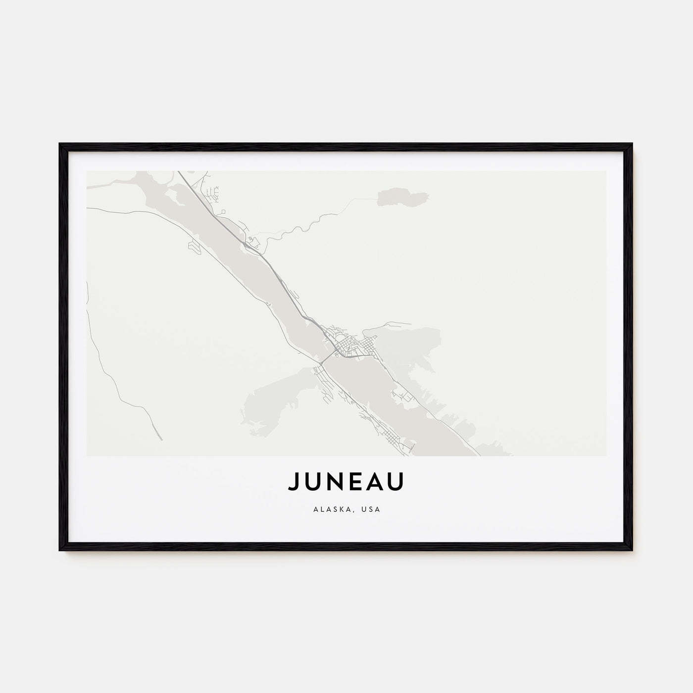 Juneau Map Landscape Poster