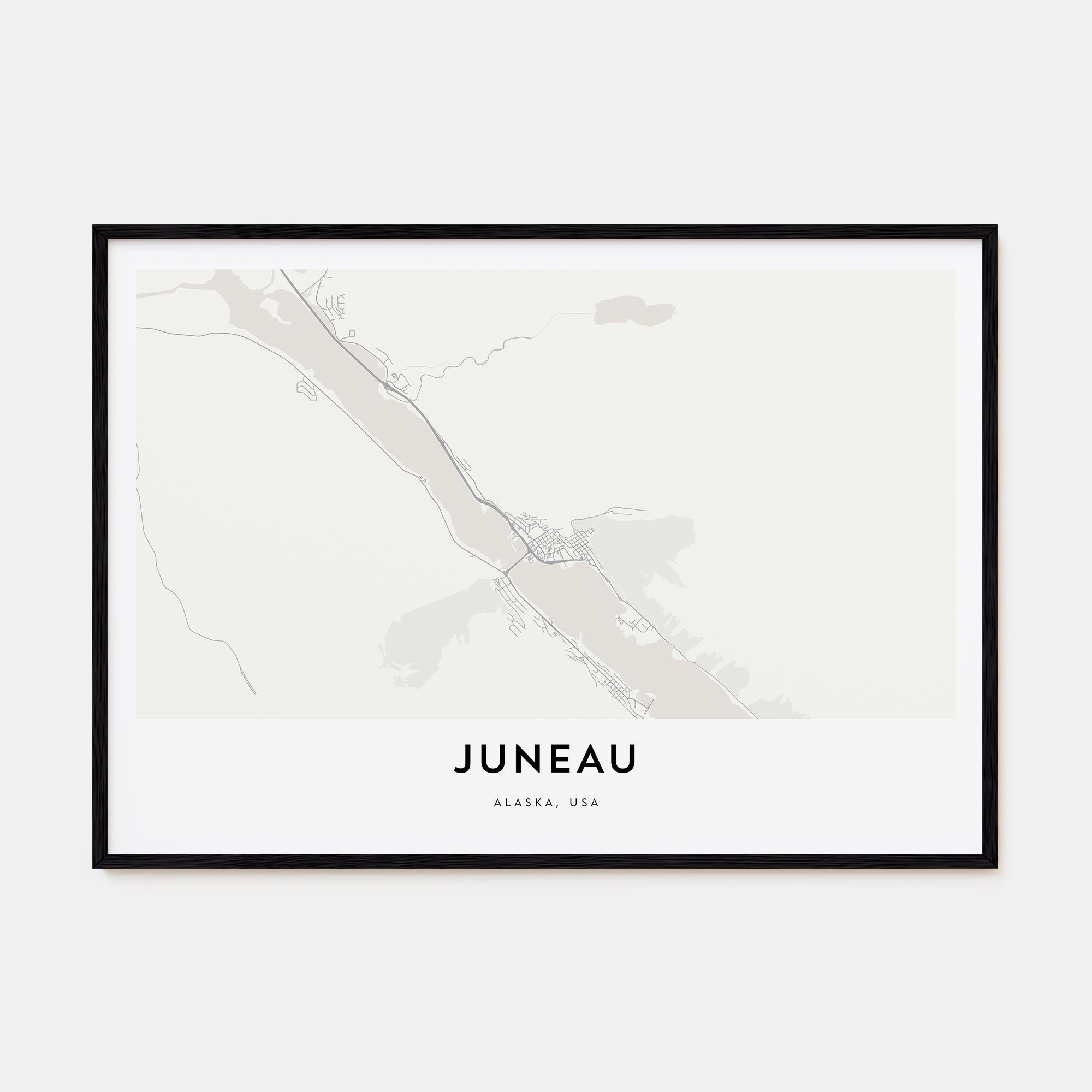 Juneau Map Landscape Poster