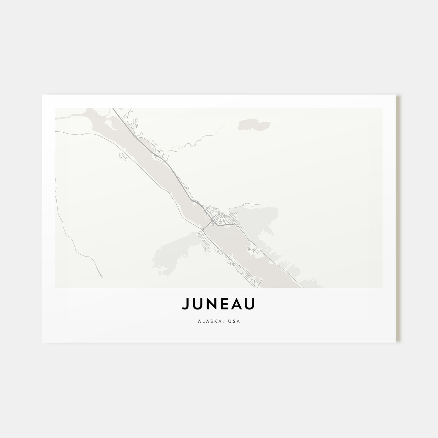 Juneau Map Landscape Poster