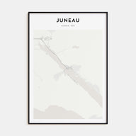 Juneau Map Portrait Poster