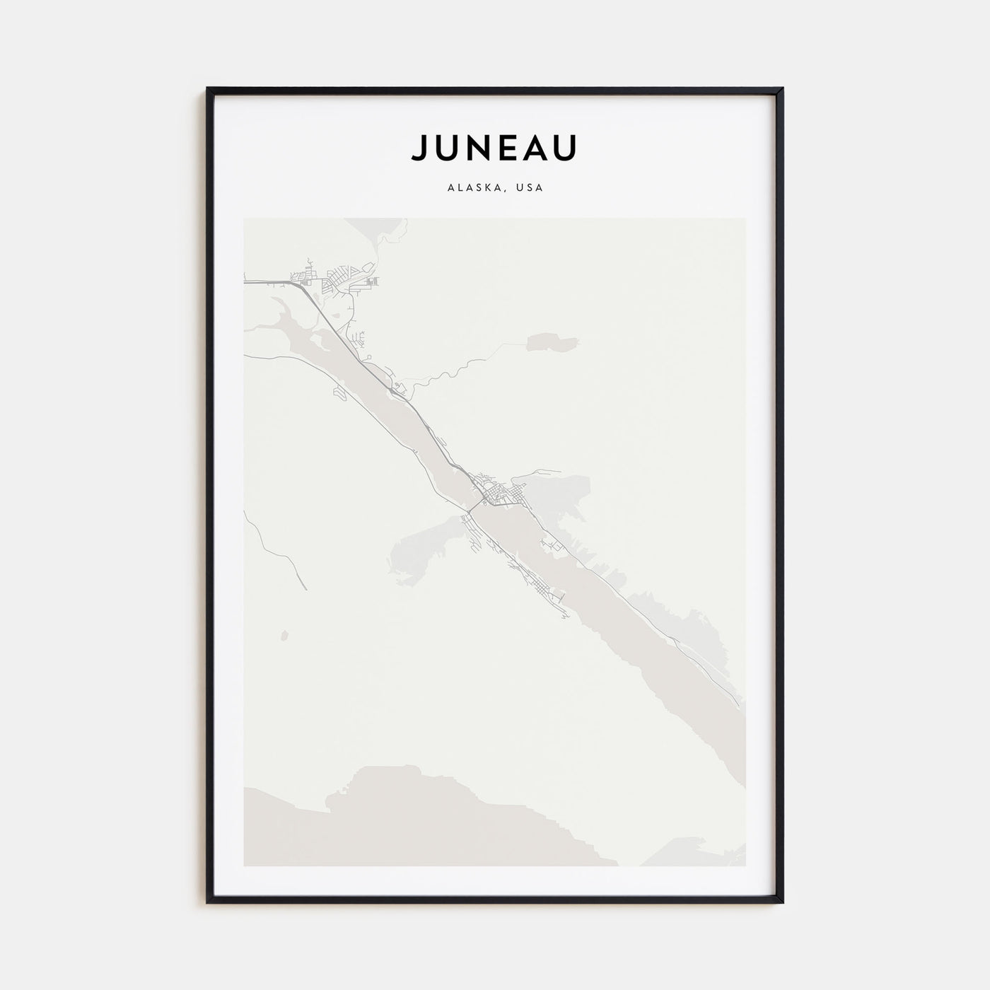 Juneau Map Portrait Poster