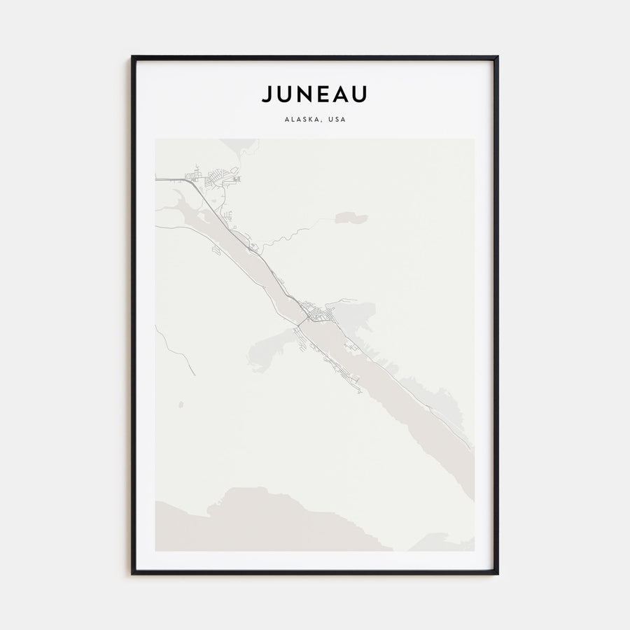Juneau Map Portrait Poster
