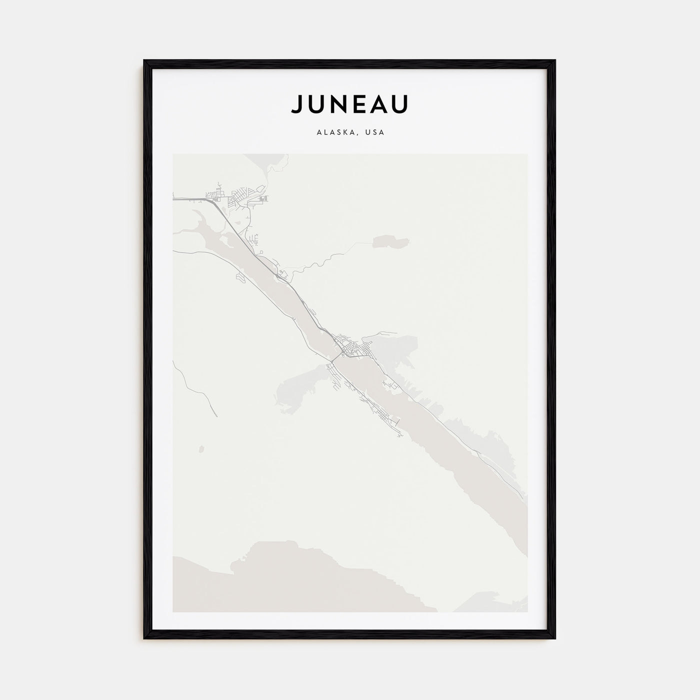 Juneau Map Portrait Poster