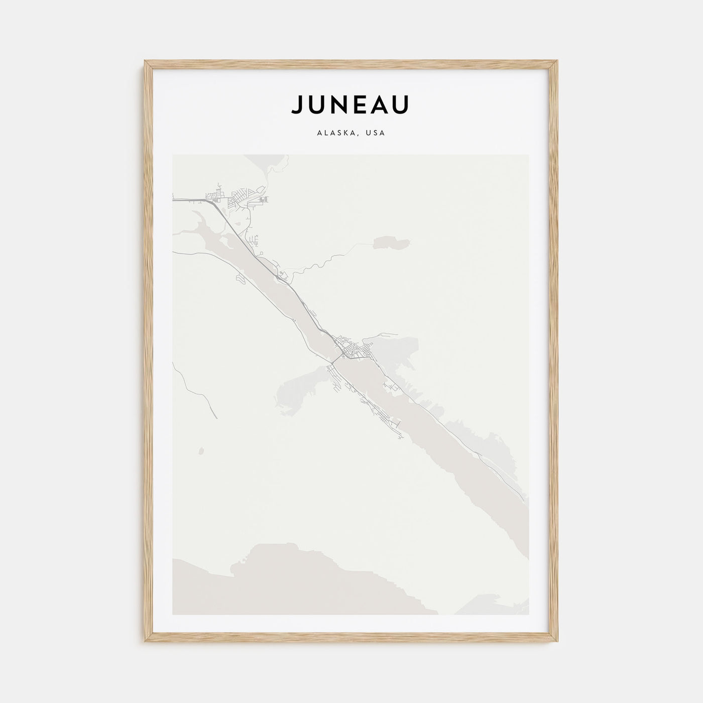 Juneau Map Portrait Poster