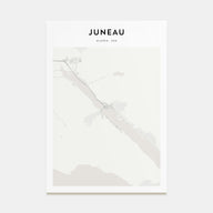 Juneau Map Portrait Poster