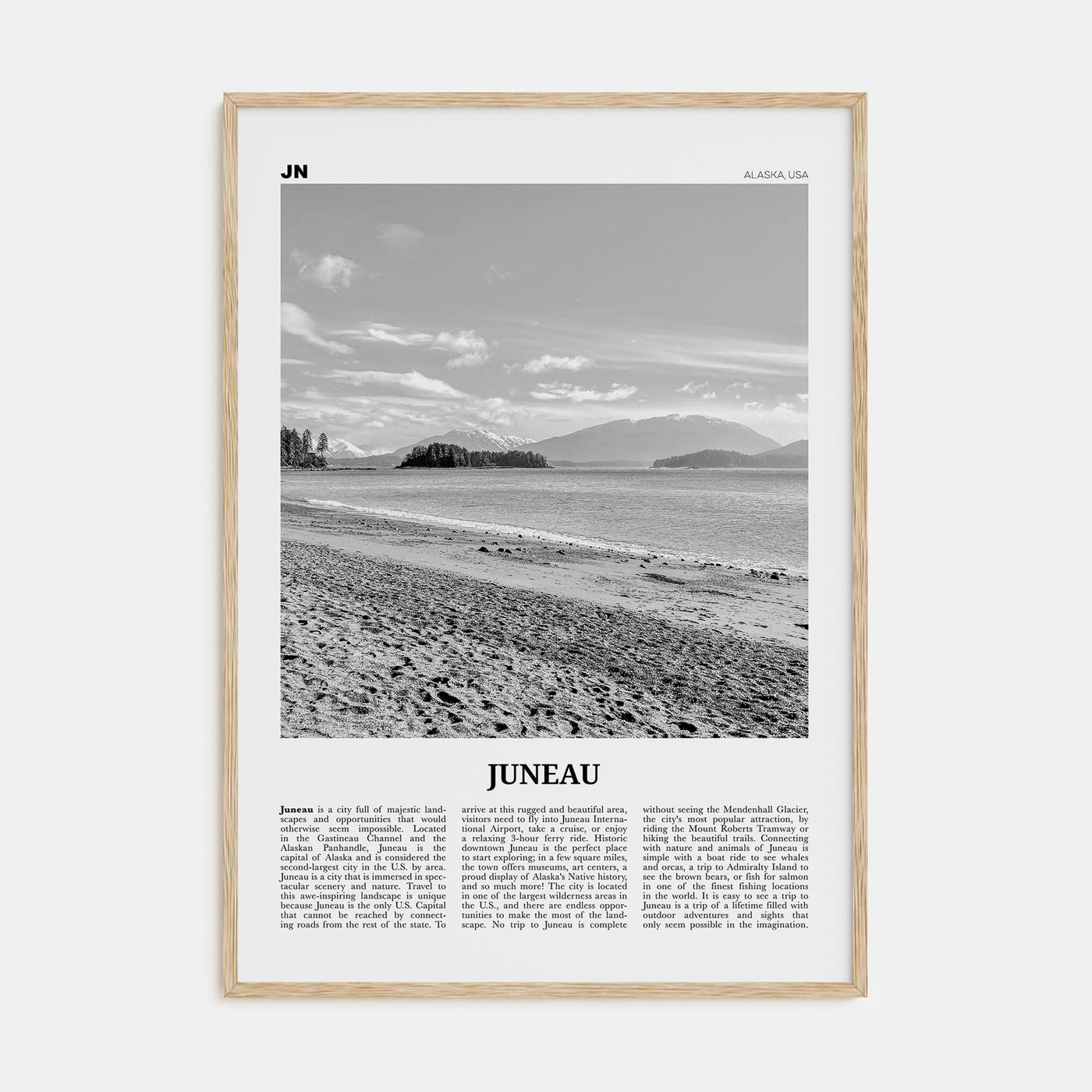 Juneau Travel B&W No 2 Poster