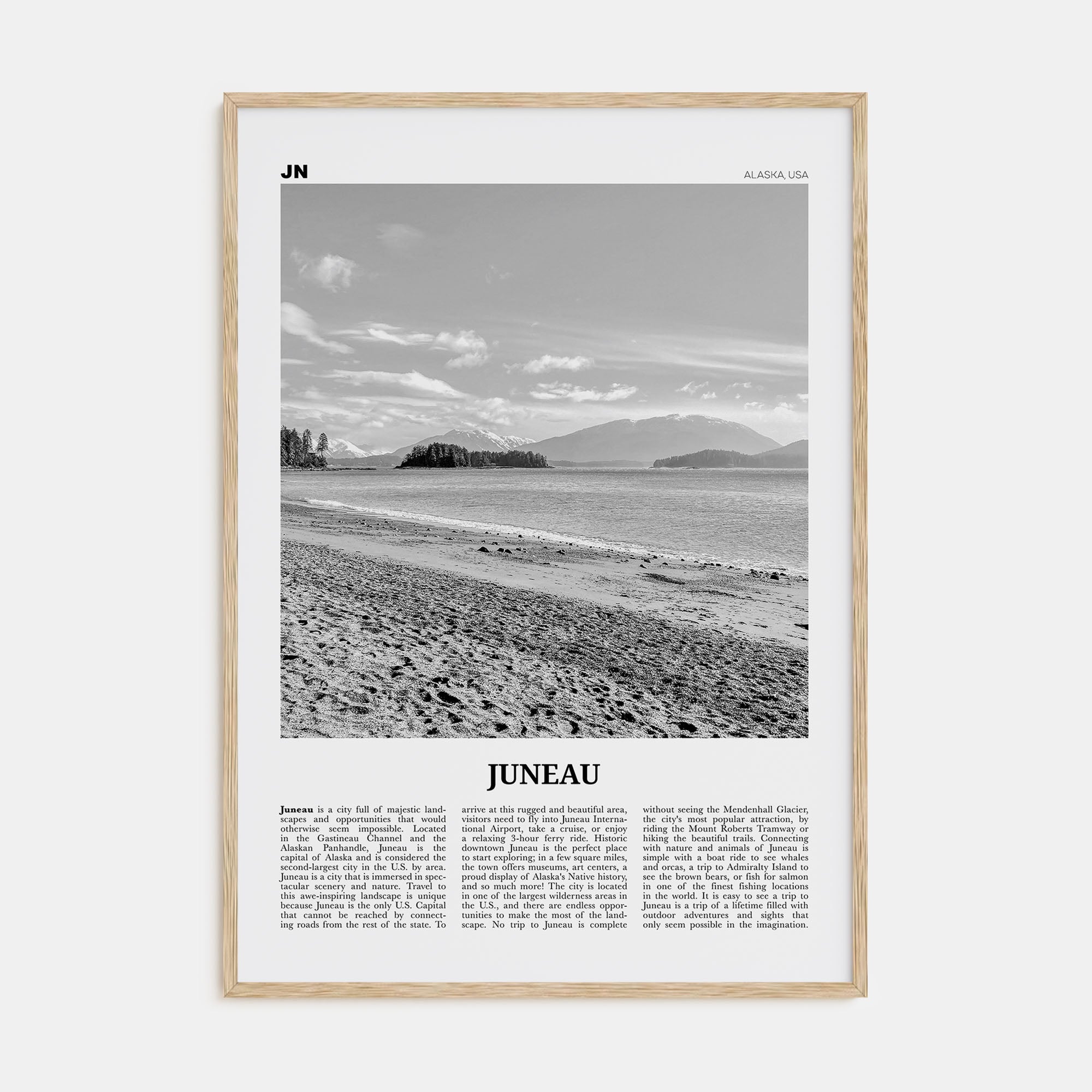 Juneau Travel B&W No 2 Poster