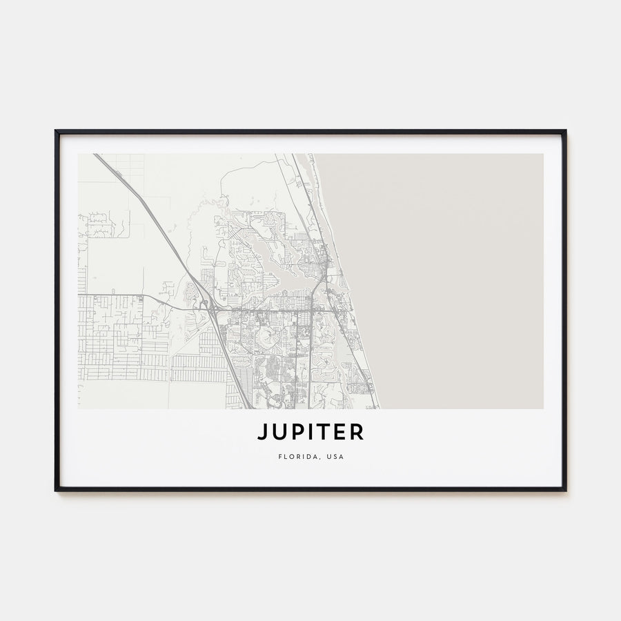 Jupiter Map Landscape Poster