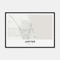 Jupiter Map Landscape Poster