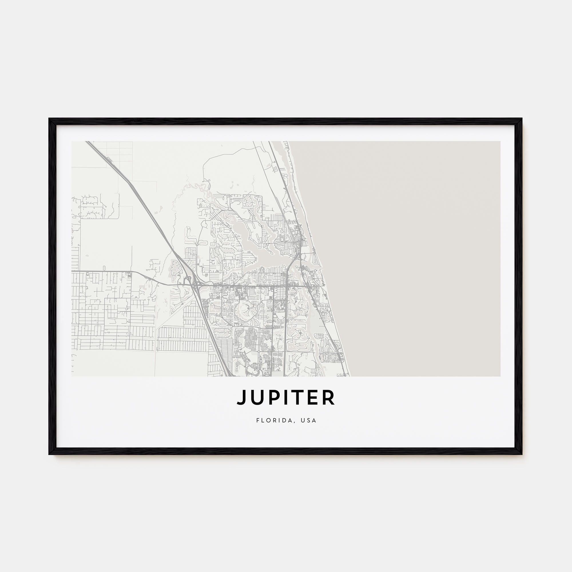 Jupiter Map Landscape Poster