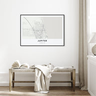 Jupiter Map Landscape Poster
