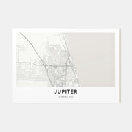 Jupiter Map Landscape Poster