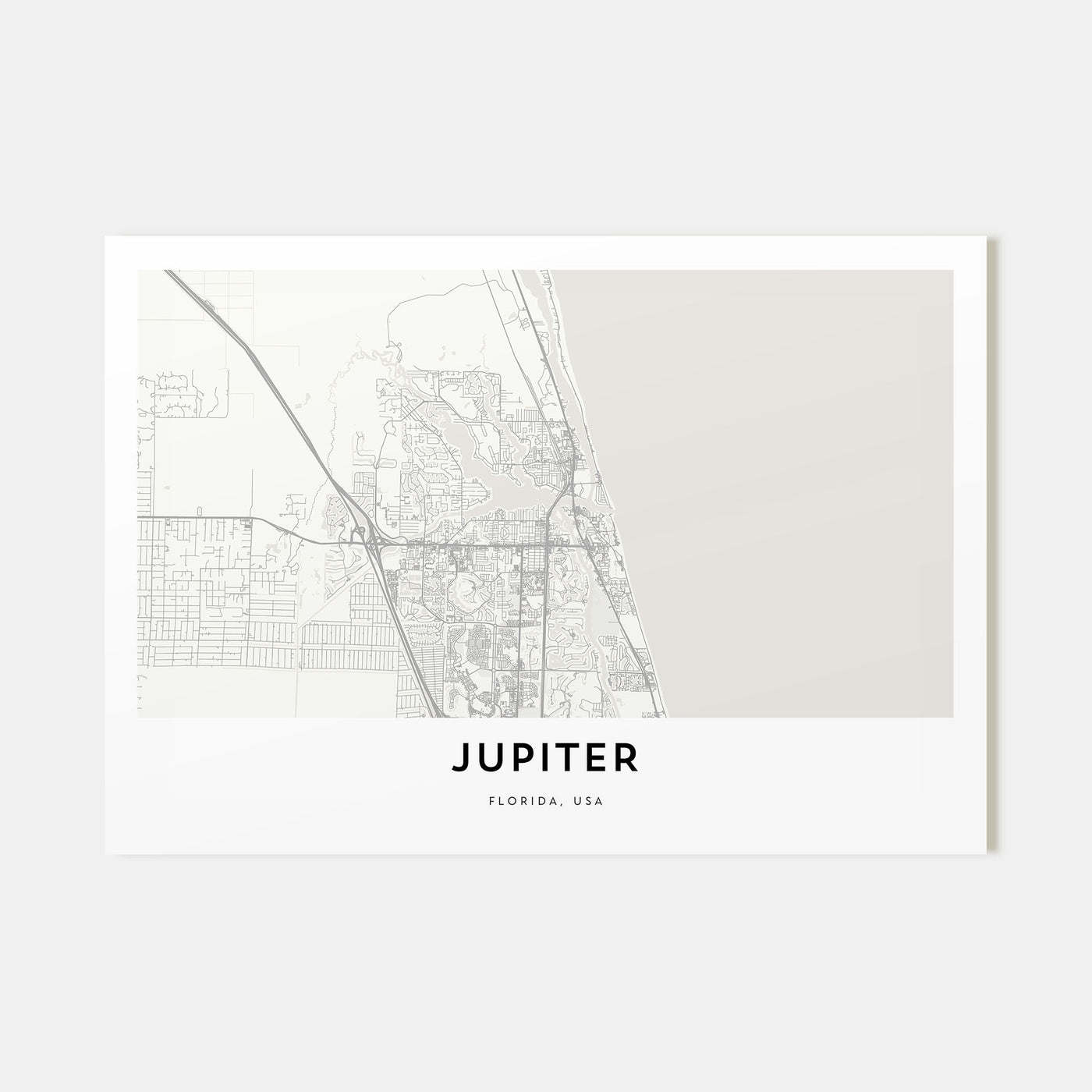 Jupiter Map Landscape Poster