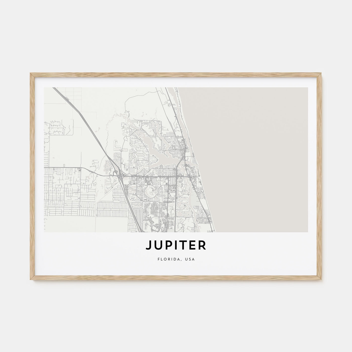 Jupiter Map Landscape Poster