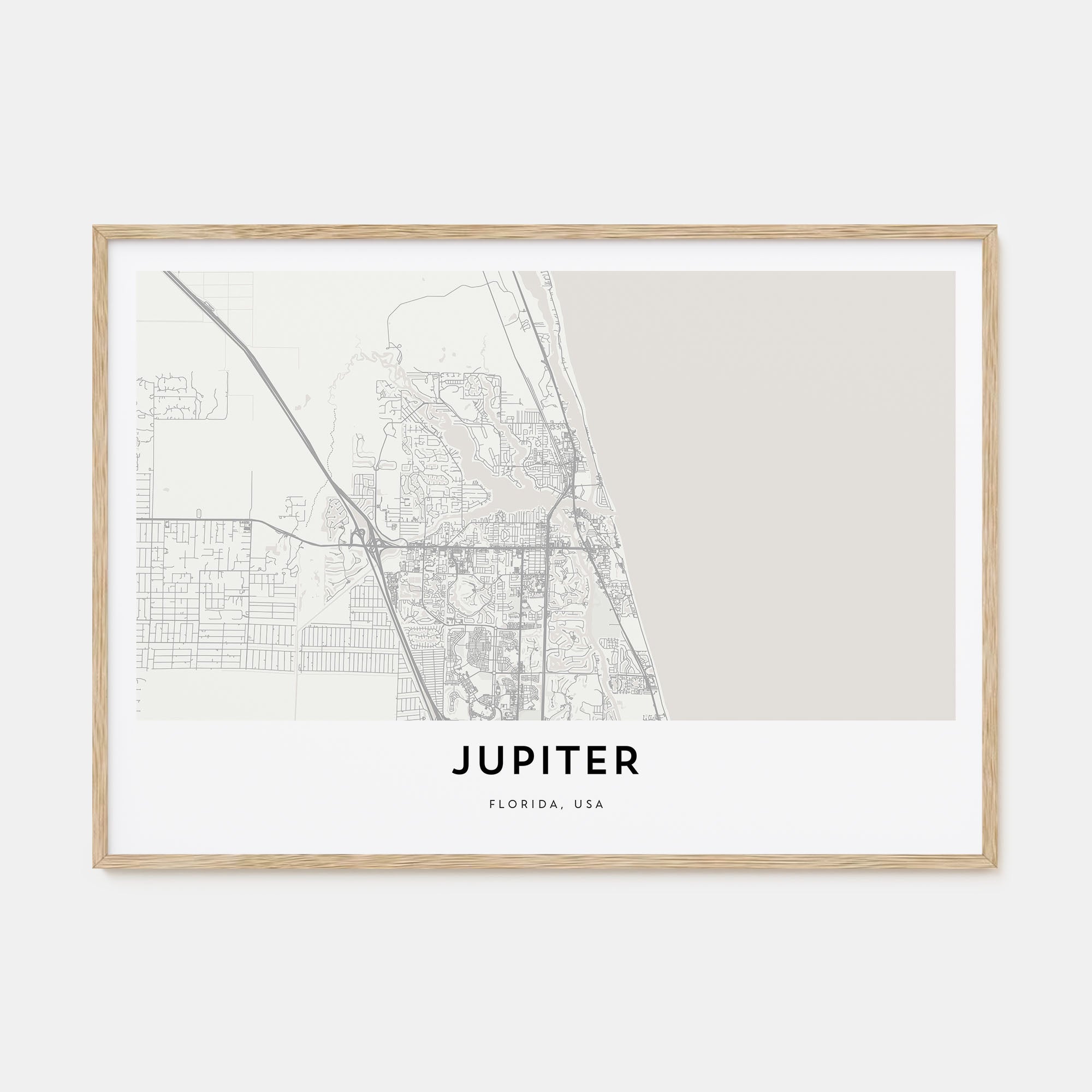 Jupiter Map Landscape Poster