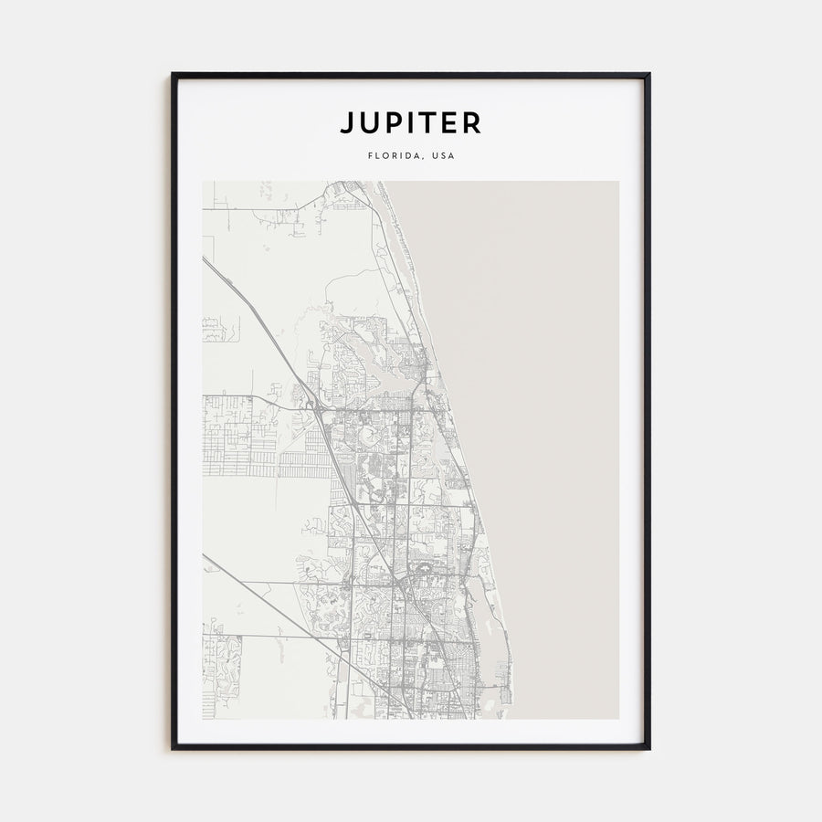 Jupiter Map Portrait Poster