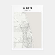 Jupiter Map Portrait Poster