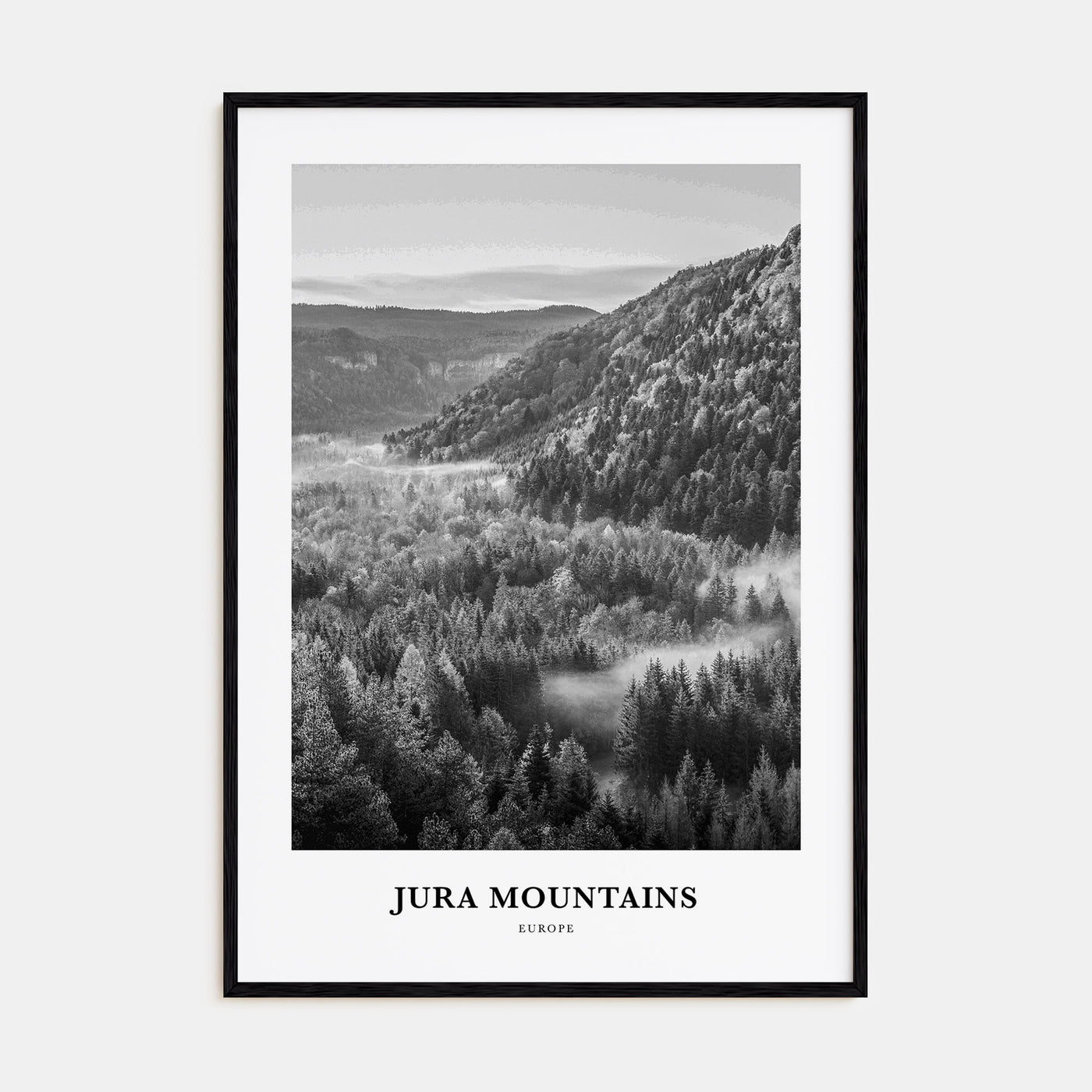 Jura Mountains Portrait B&W Poster