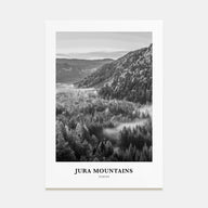 Jura Mountains Portrait B&W Poster