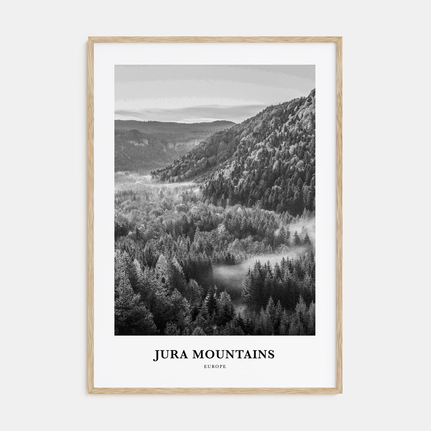 Jura Mountains Portrait B&W Poster