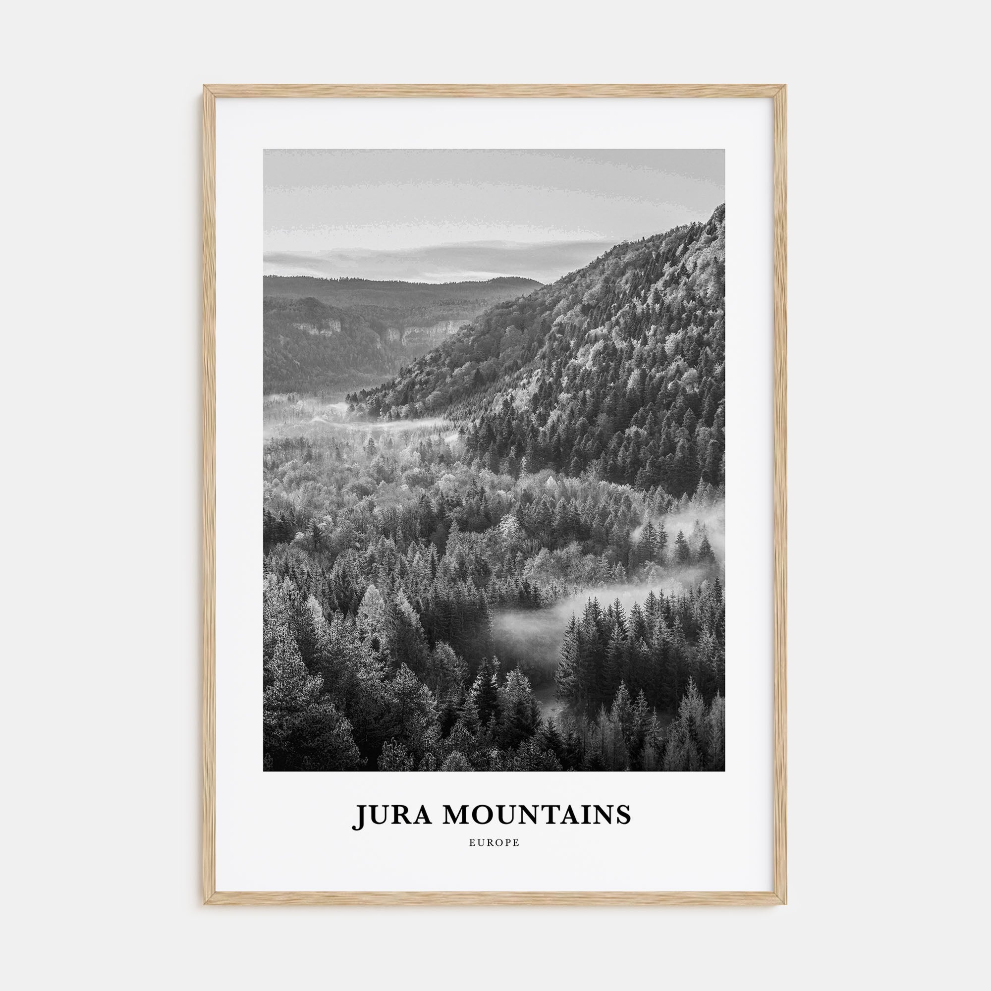 Jura Mountains Portrait B&W Poster