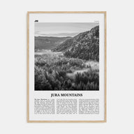 Jura Mountains Travel B&W Poster