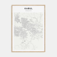 Kabul Map Portrait Poster