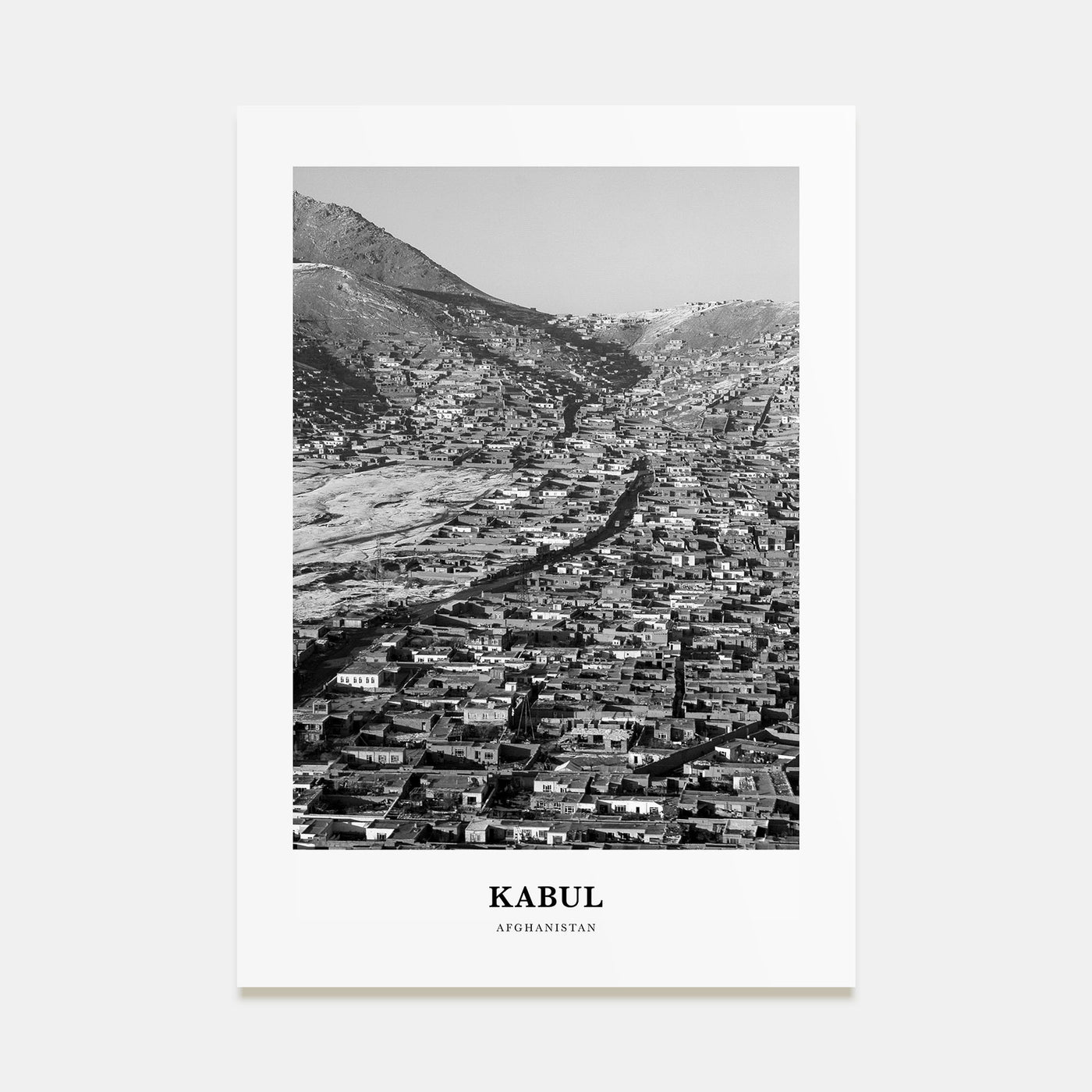 Kabul Portrait B&W Poster