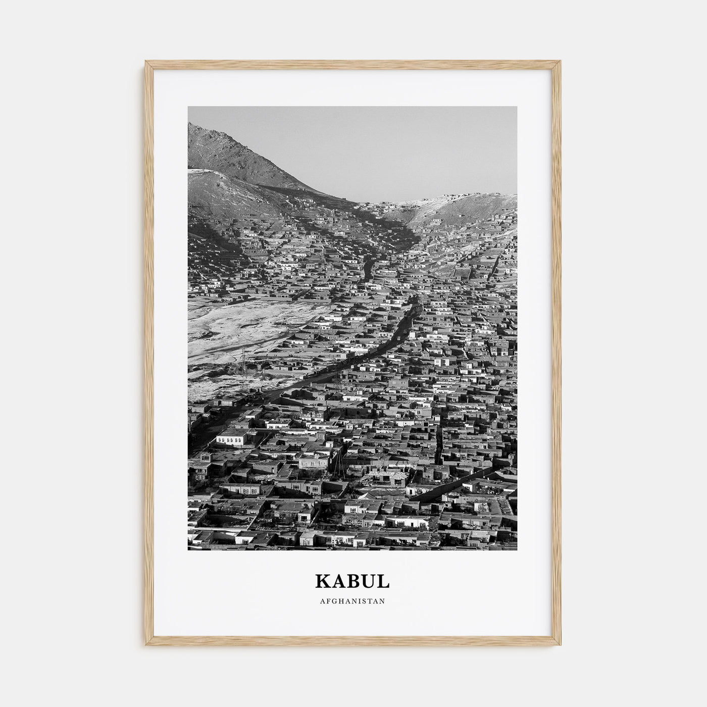 Kabul Portrait B&W Poster