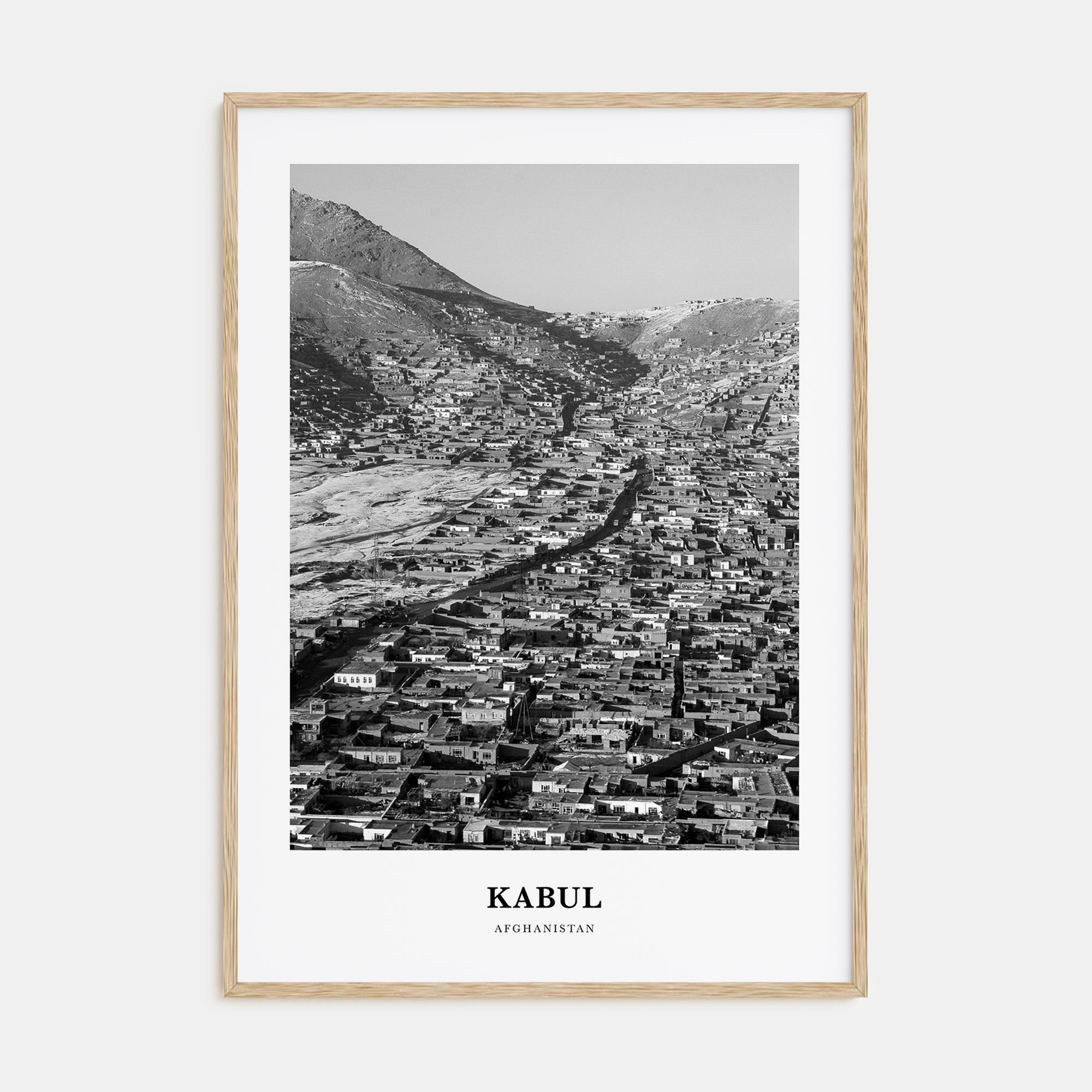 Kabul Portrait B&W Poster